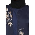 Front Open cuff sleeves  Embroidery Abaya - Navy Blue Front Open cuff sleeves  Embroidery Abaya - Navy Blue